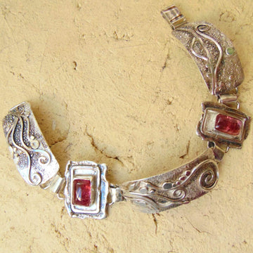 Bransoletka secesyjna z turmalinami EPIR Art Silver Jewellery bransoletka