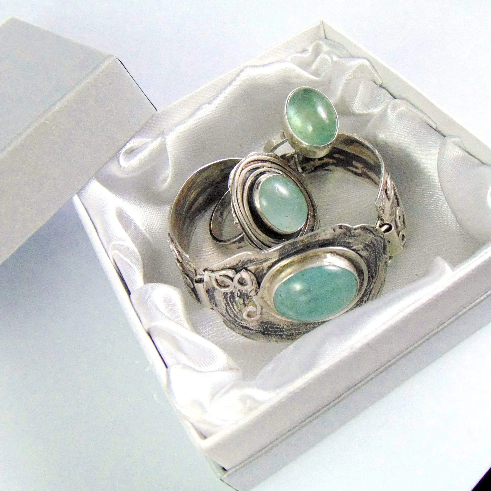 Bransoletka srebrna z akwamarynem - EPIR Art Jewellery&Gemstone