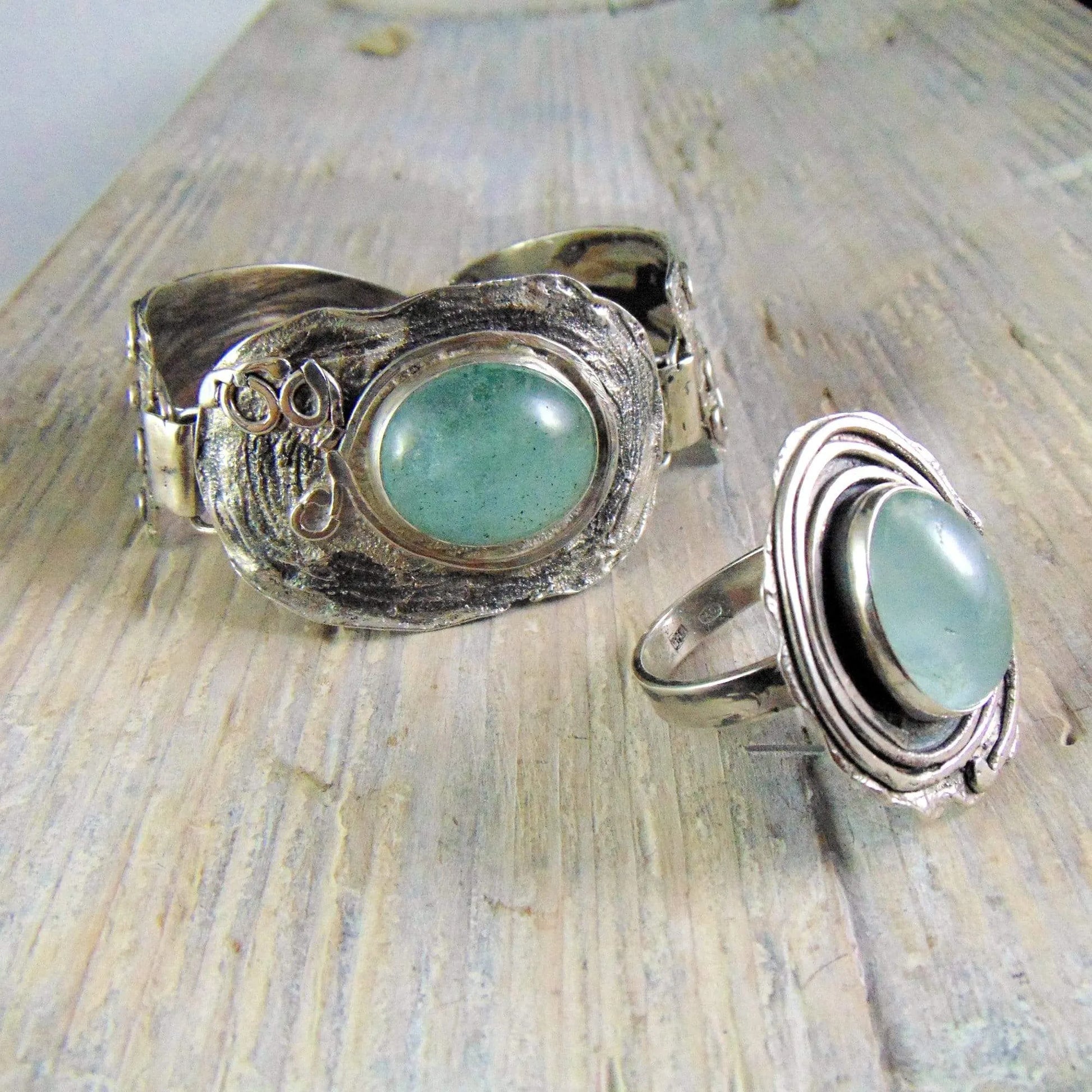 Bransoletka srebrna z akwamarynem - EPIR Art Jewellery&Gemstone