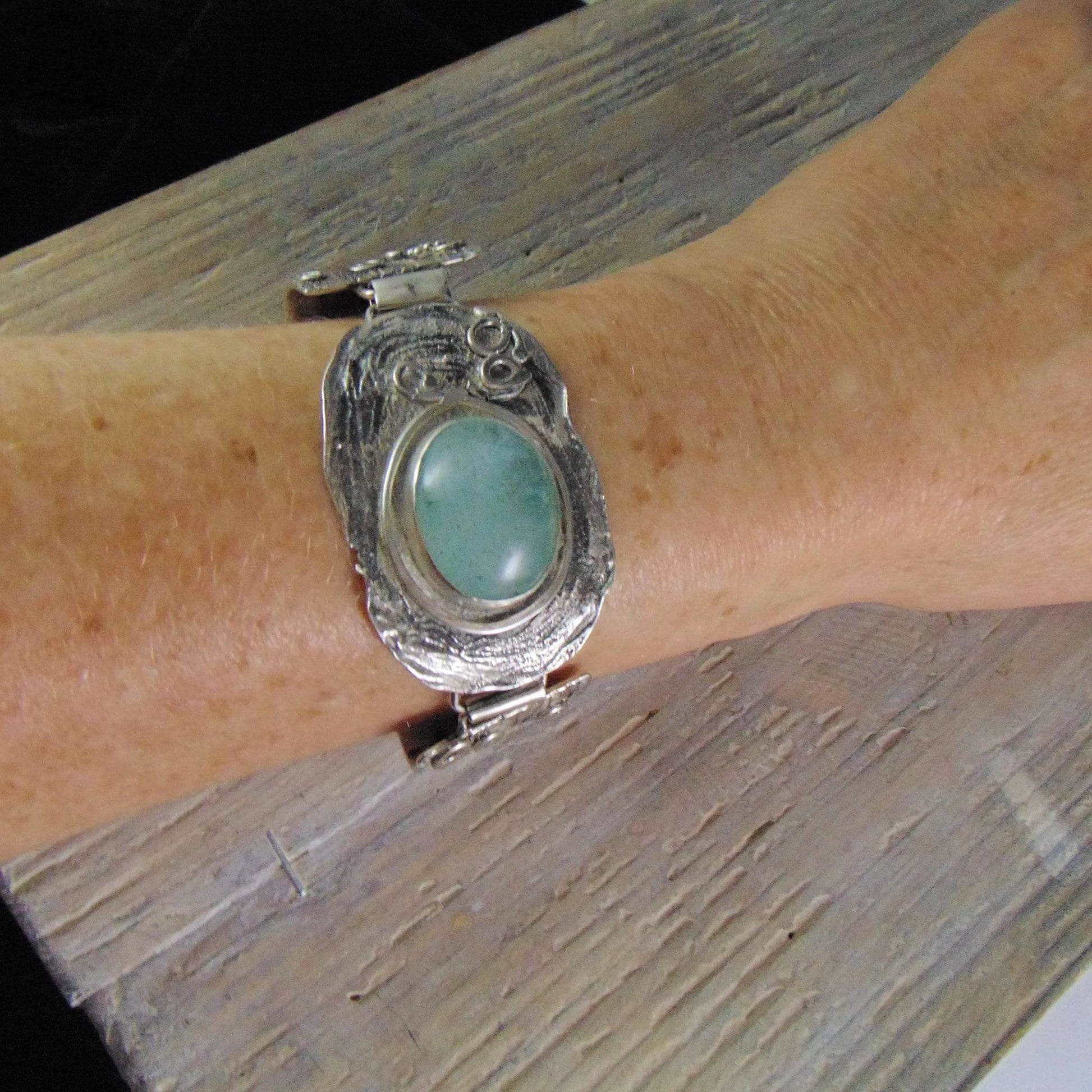 Bransoletka srebrna z akwamarynem - EPIR Art Jewellery&Gemstone