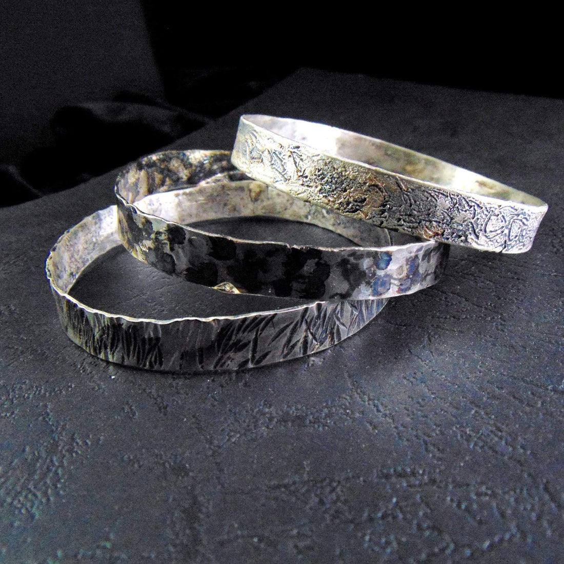 Bransoletka typu Bangle -Ryflowana EPIR Art Silver Jewellery bransoletka