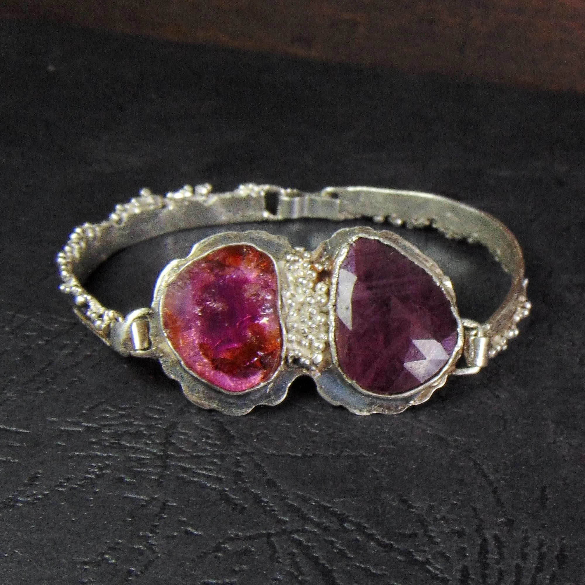 Bransoletka z dużym turmalinem i rubinem - EPIR Art Jewellery&Gemstone