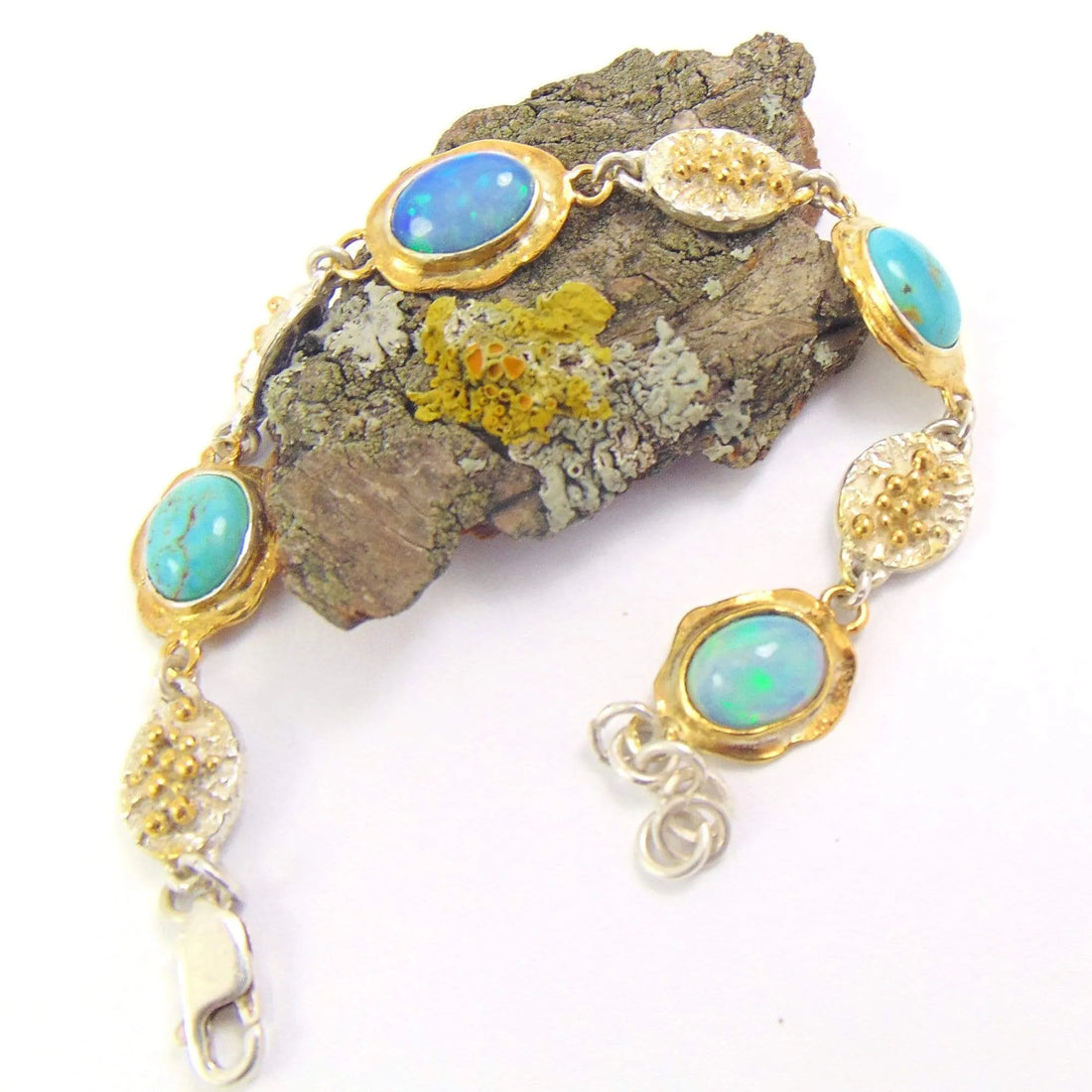 Bransoletka z turkusami i opalami - EPIR Art Jewellery&Gemstone