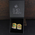 Kolczyki pozłacane z pomarańczowymi opalami - EPIR Art Jewellery&Gemstone