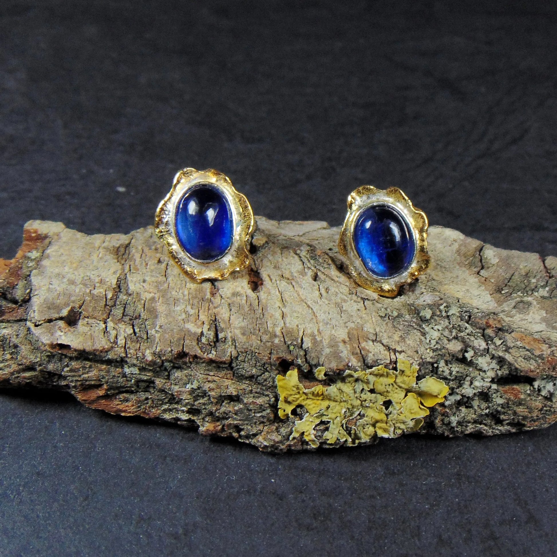 Kolczyki sztyfty z kyanitami - EPIR Art Jewellery&Gemstone