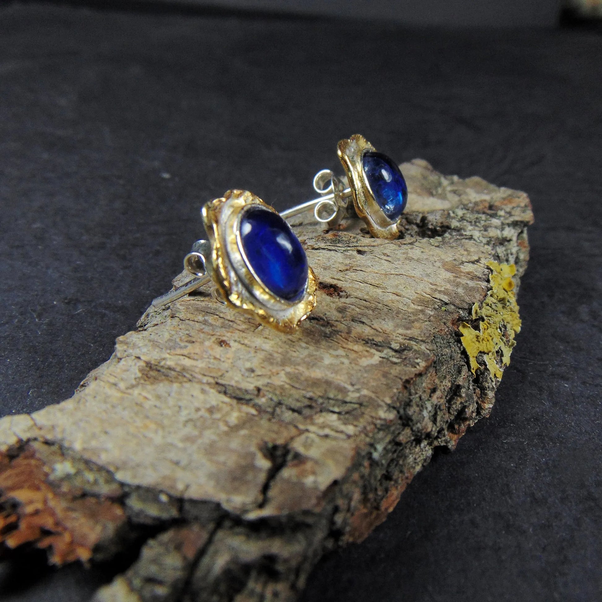 Kolczyki sztyfty z kyanitami - EPIR Art Jewellery&Gemstone