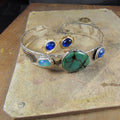 Kolczyki sztyfty z kyanitami - EPIR Art Jewellery&Gemstone