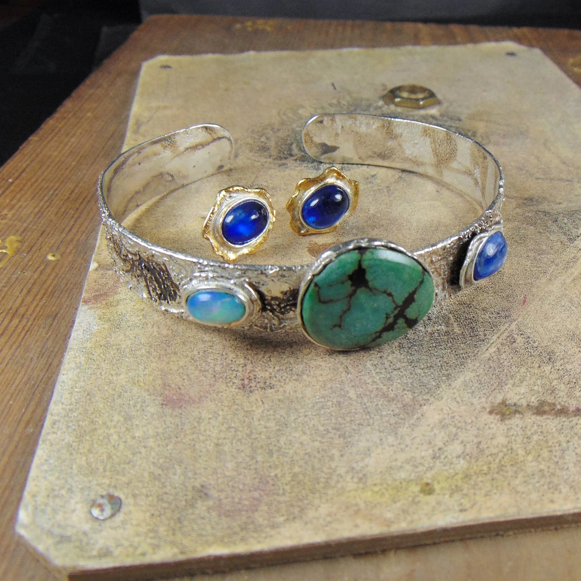 Kolczyki sztyfty z kyanitami - EPIR Art Jewellery&Gemstone