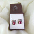 Kolczyki sztyfty z różowymi turmalinami - EPIR Art Jewellery&Gemstone