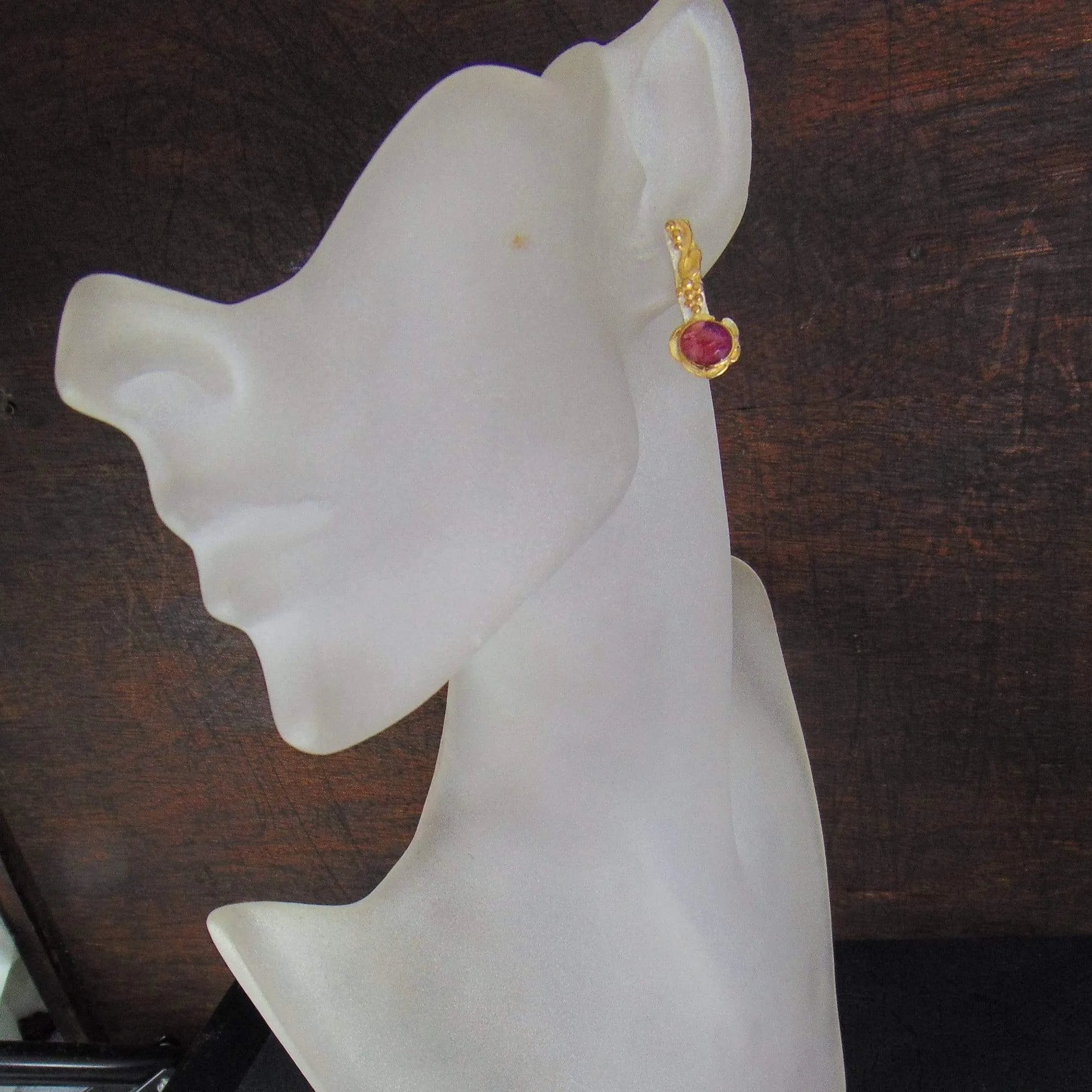 Kolczyki sztyfty z różowymi turmalinami - EPIR Art Jewellery&Gemstone