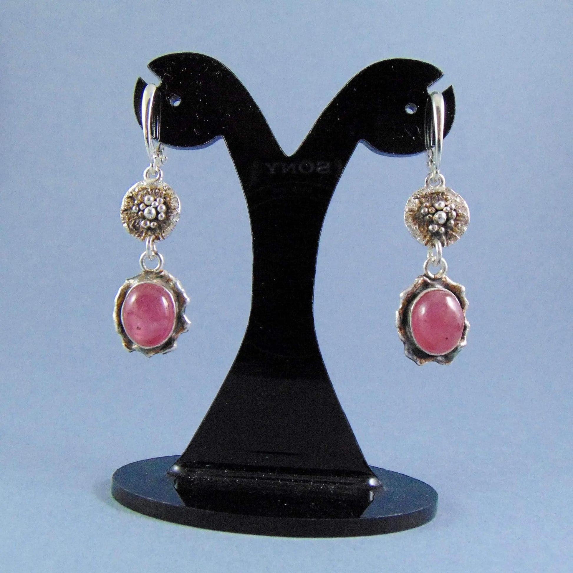 Kolczyki z różowymi rubinami - EPIR Art Jewellery&Gemstone
