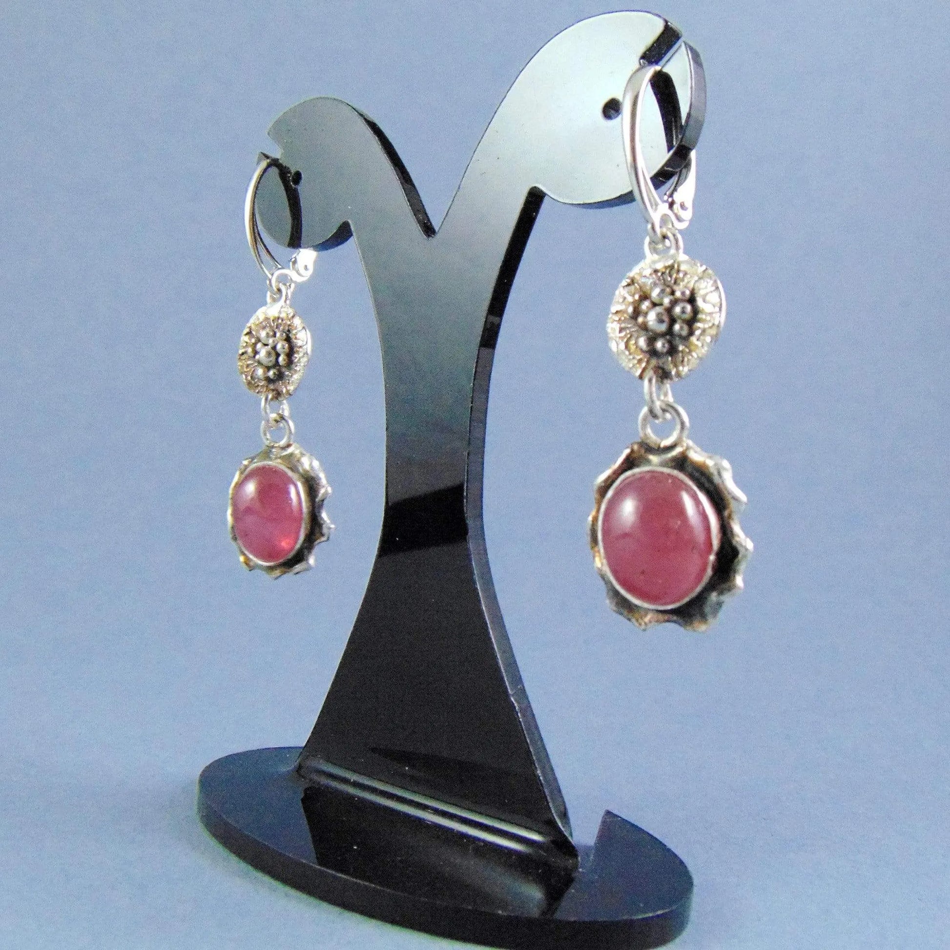 Kolczyki z różowymi rubinami - EPIR Art Jewellery&Gemstone