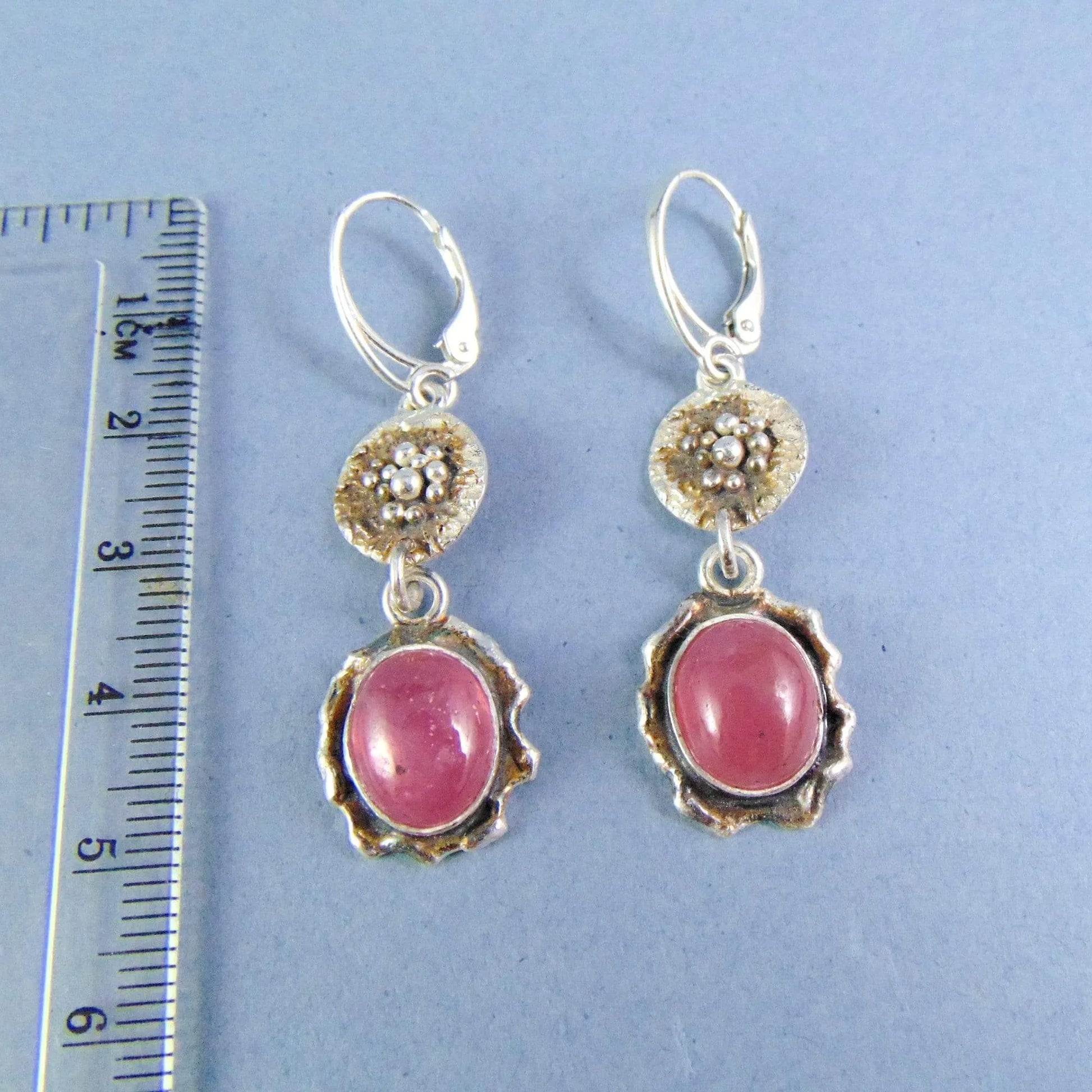 Kolczyki z różowymi rubinami - EPIR Art Jewellery&Gemstone