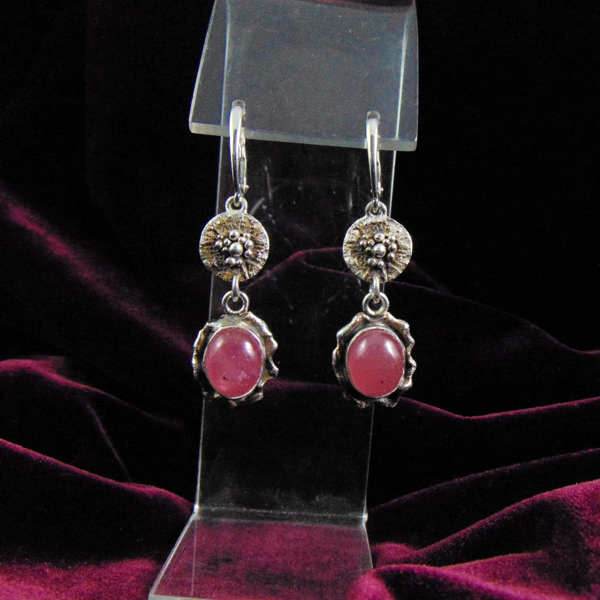 Kolczyki z różowymi rubinami - EPIR Art Jewellery&Gemstone
