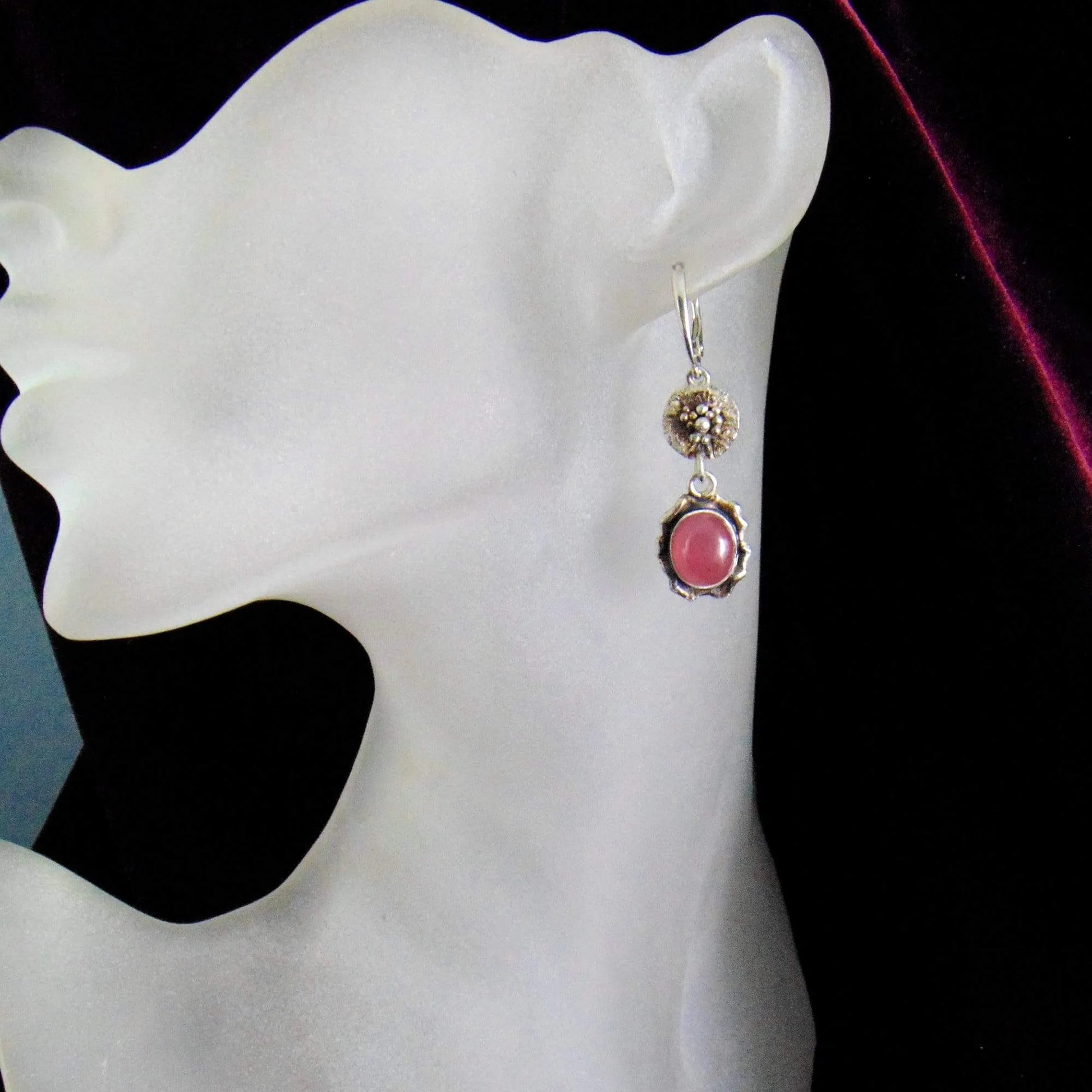 Kolczyki z różowymi rubinami - EPIR Art Jewellery&Gemstone