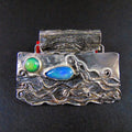 Miniatura w srebrze z opalami, Morskie Marzenie EPIR Art Silver Jewellery wisior