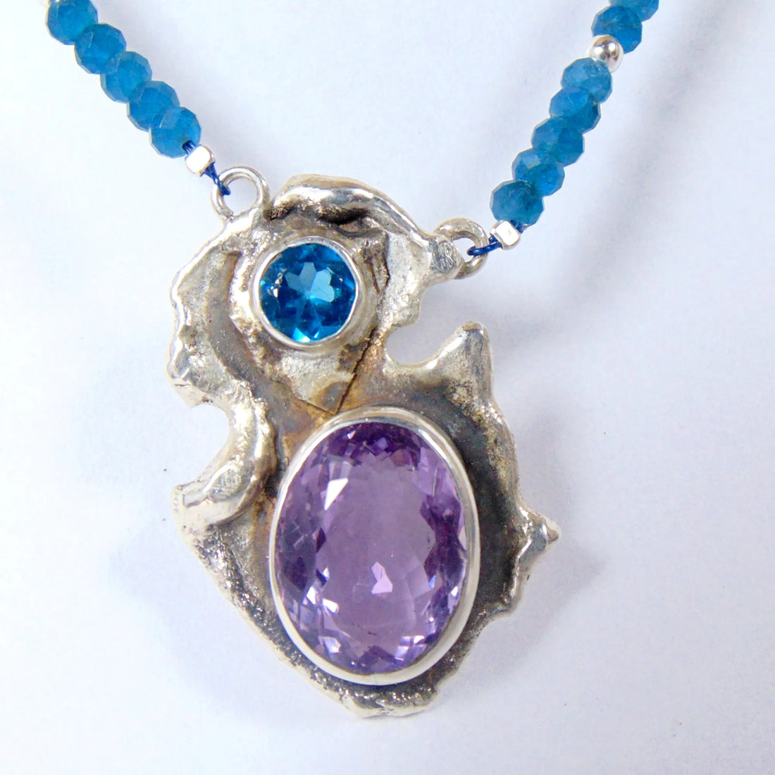Naszyjnik z ametystem i topazem - EPIR Art Jewellery&Gemstone