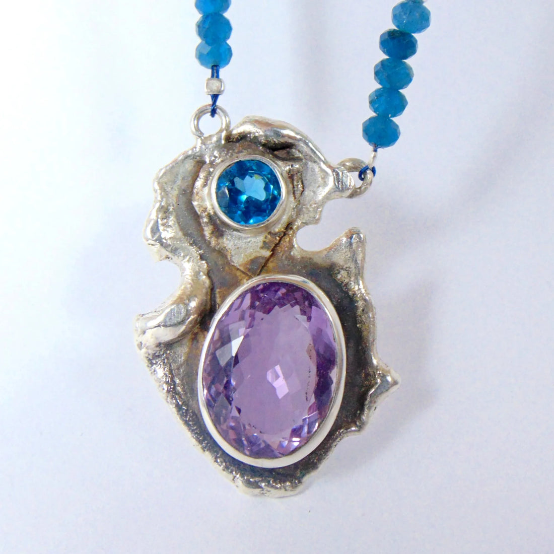Naszyjnik z ametystem i topazem - EPIR Art Jewellery&Gemstone