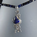 Naszyjnik z czarnych opali z granatowym opalem - EPIR Art Jewellery&Gemstone