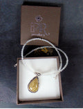 Naszyjnik z kamieni księżycowych z kwarcem rutylowym - EPIR Art Jewellery&Gemstone
