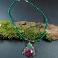 Naszyjnik z rubinem i szmaragdem - EPIR Art Jewellery&Gemstone