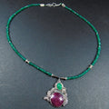 Naszyjnik z rubinem i szmaragdem - EPIR Art Jewellery&Gemstone