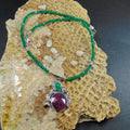 Naszyjnik z rubinem i szmaragdem - EPIR Art Jewellery&Gemstone