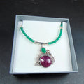 Naszyjnik z rubinem i szmaragdem - EPIR Art Jewellery&Gemstone