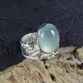 Obrączka srebrna z akwamarynem - EPIR Art Jewellery&Gemstone