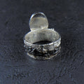 Obrączka srebrna z akwamarynem - EPIR Art Jewellery&Gemstone