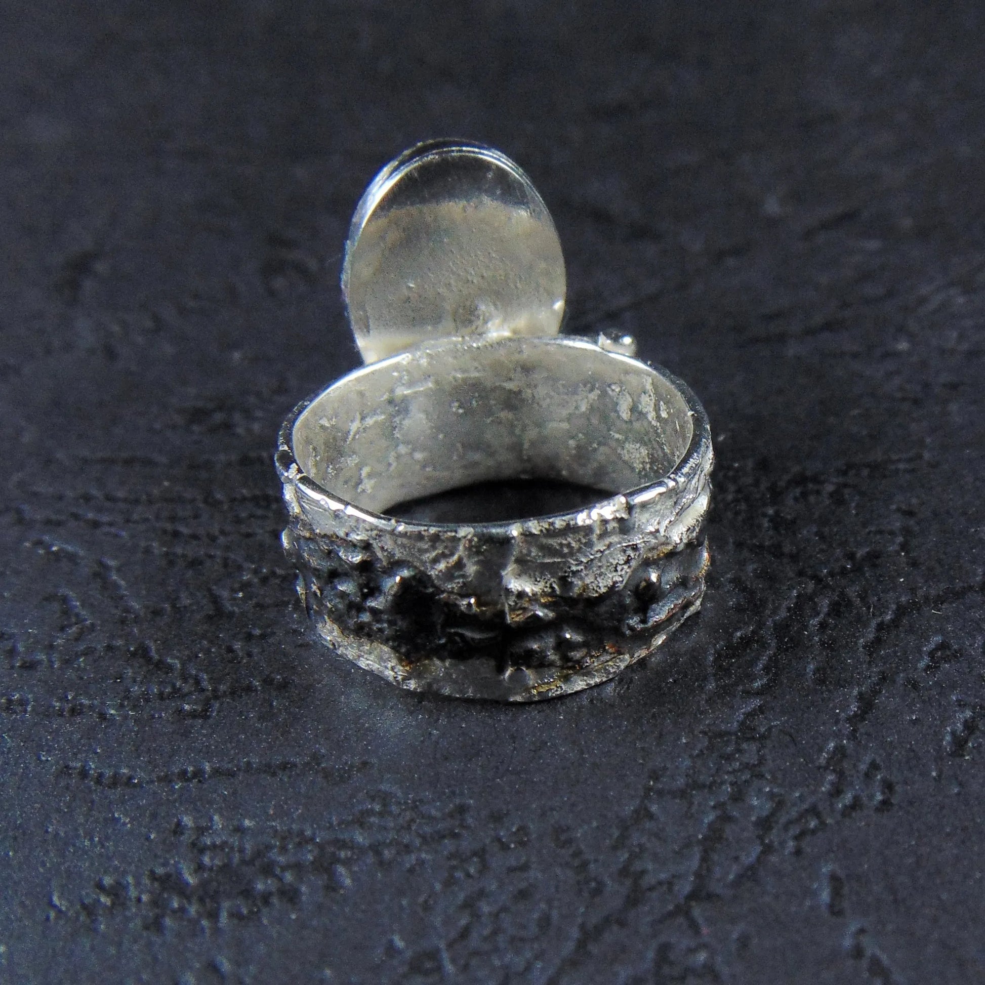 Obrączka srebrna z akwamarynem - EPIR Art Jewellery&Gemstone