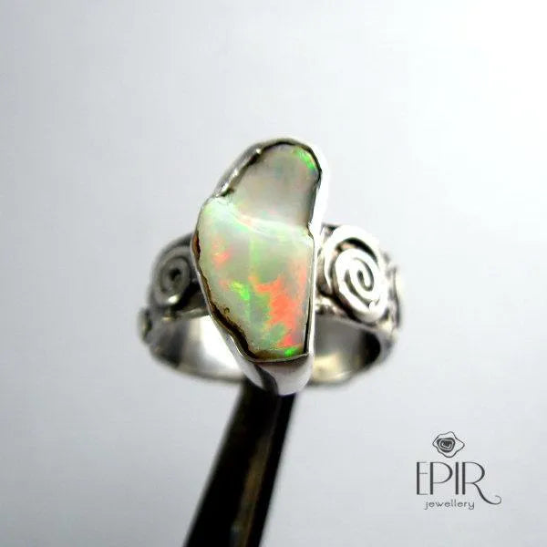 Obrączka Srebrna z Opalem - EPIR Art Jewellery&Gemstone