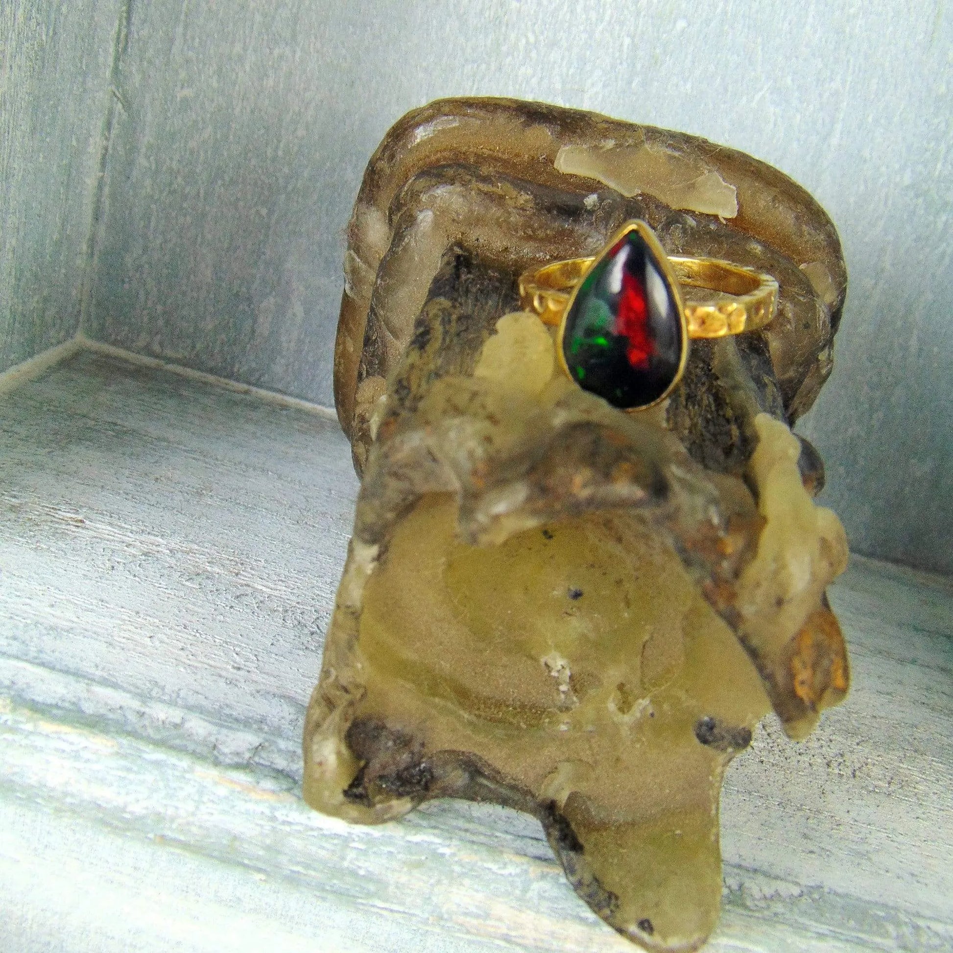 Ogień Afryki - Czarny Opal Etiopski - EPIR Art Jewellery&Gemstone