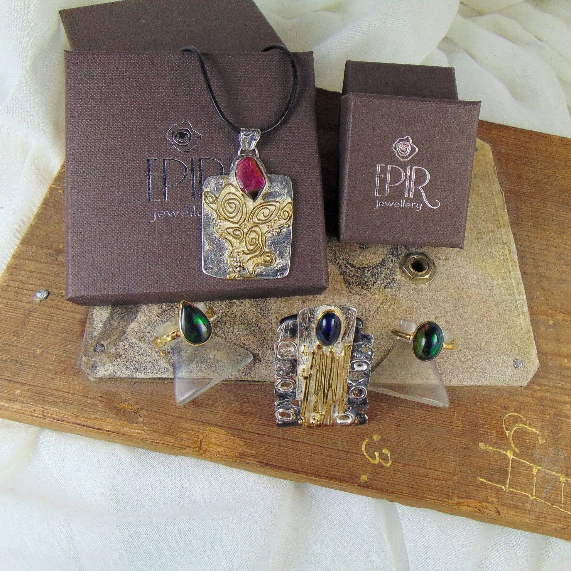 Ogień Afryki - Czarny Opal Etiopski - EPIR Art Jewellery&Gemstone