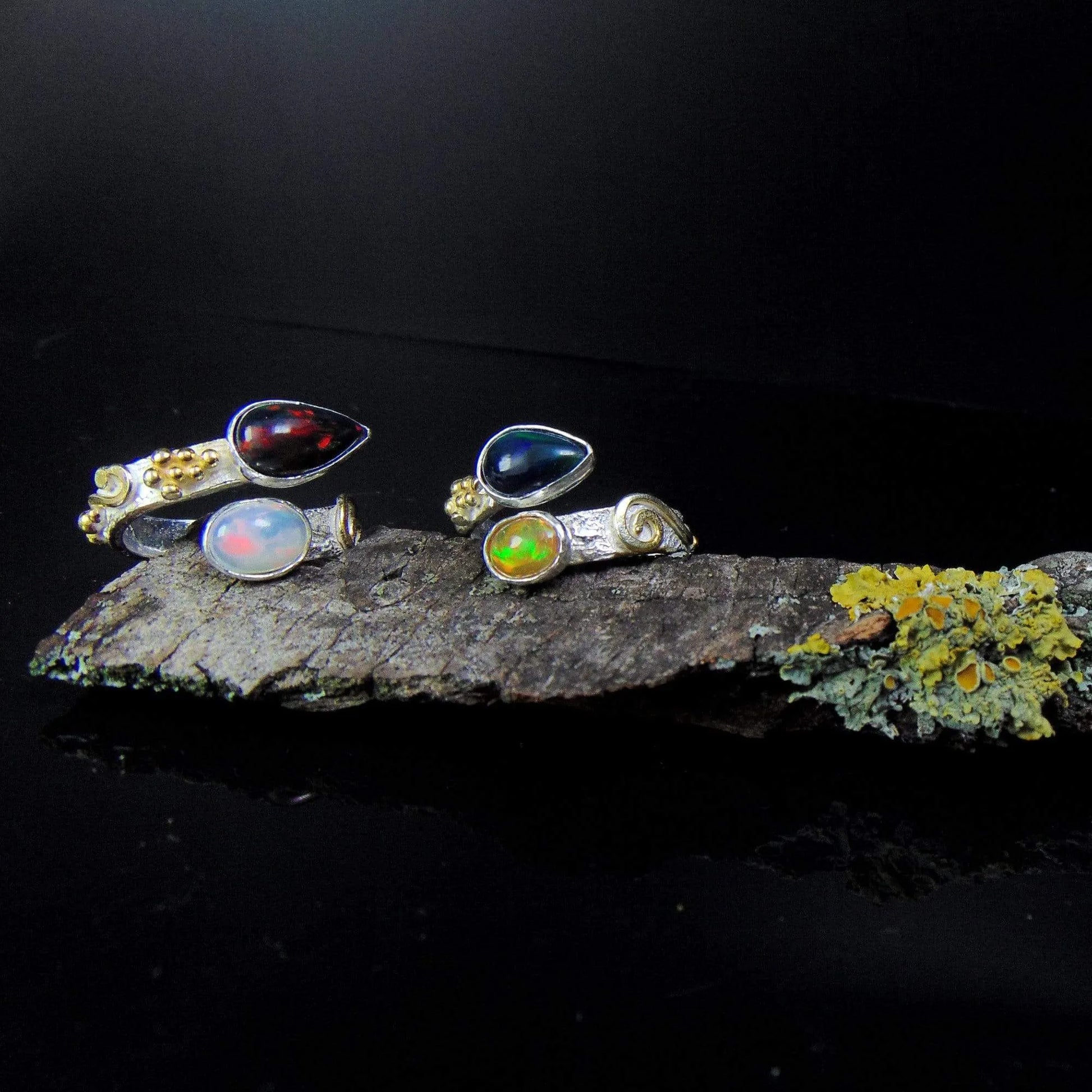 Opalowy Wąż z Niebieskim Opalem - EPIR Art Jewellery&Gemstone