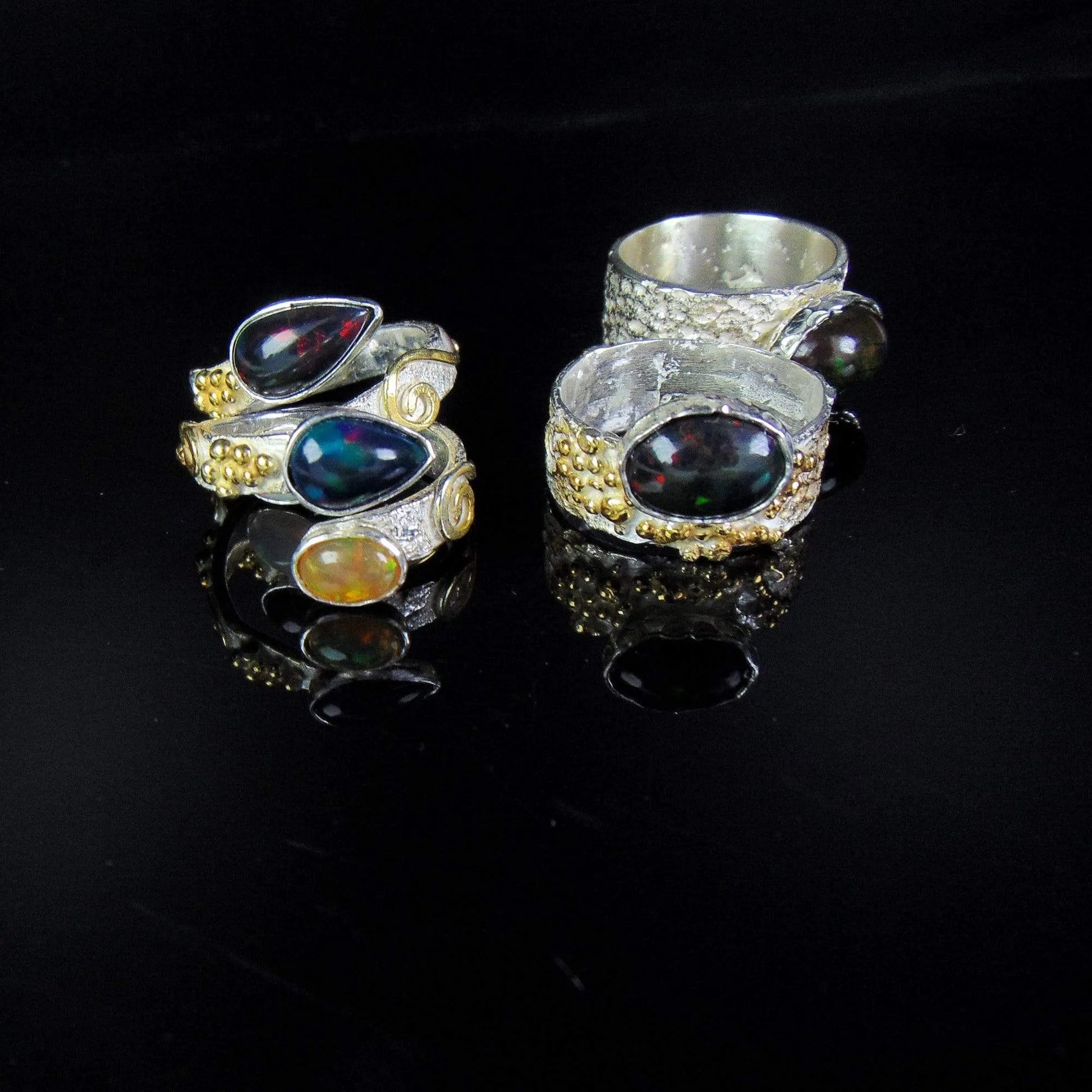 Opalowy Wąż z Niebieskim Opalem - EPIR Art Jewellery&Gemstone