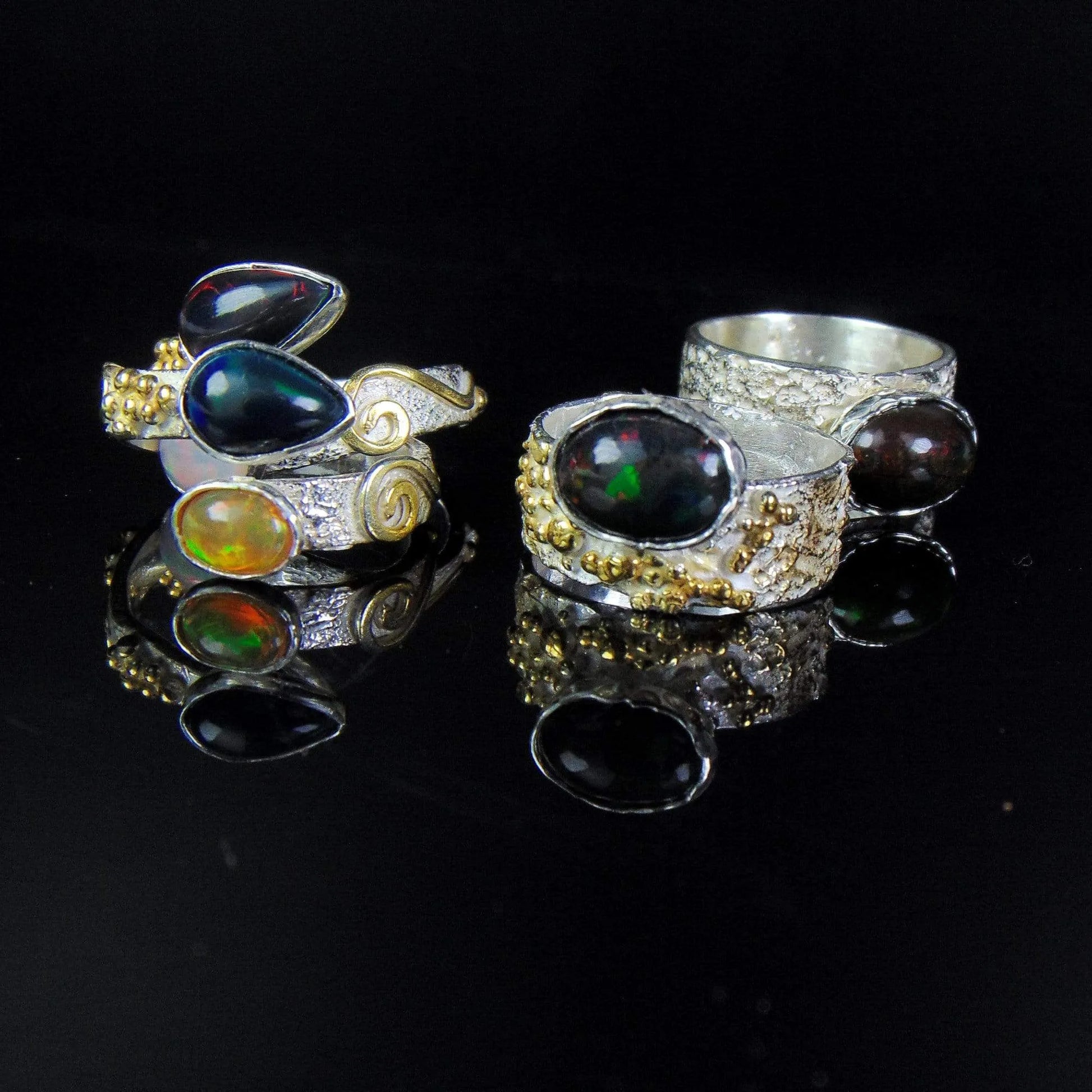 Opalowy Wąż z Niebieskim Opalem - EPIR Art Jewellery&Gemstone