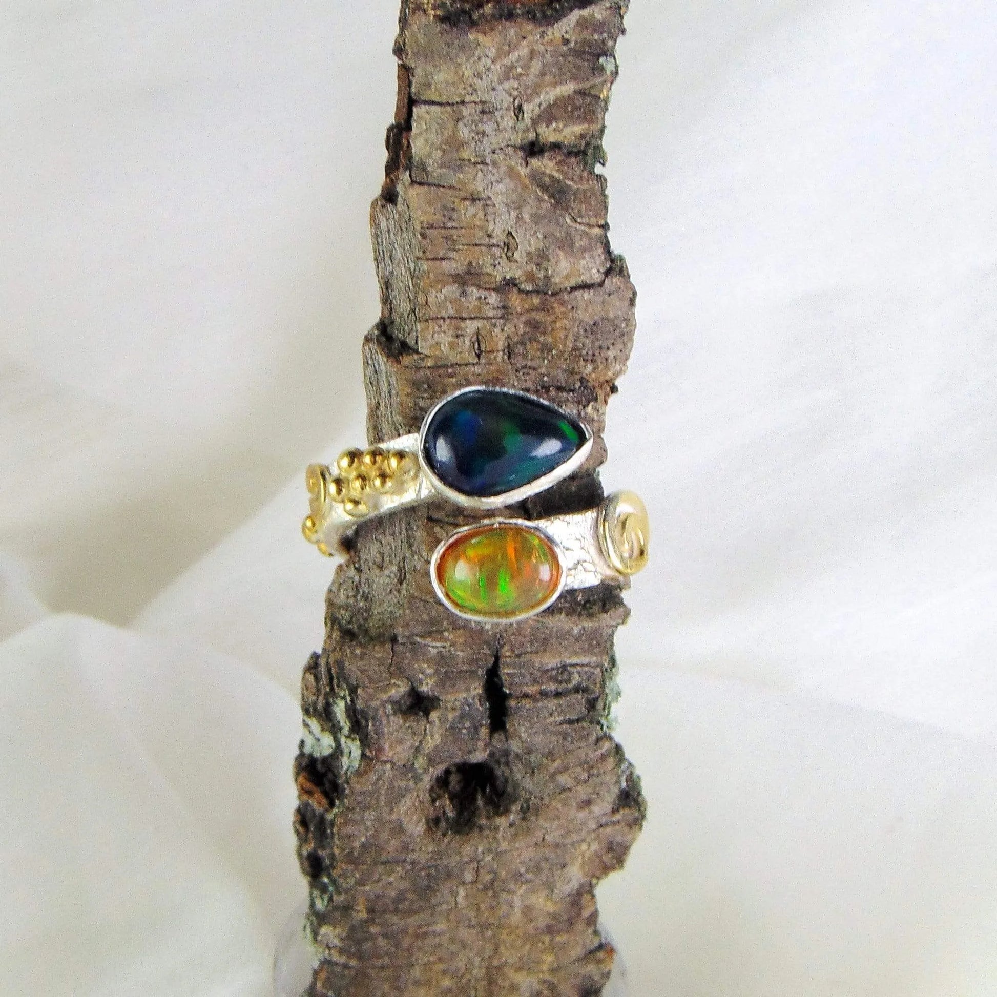 Opalowy Wąż z Niebieskim Opalem - EPIR Art Jewellery&Gemstone