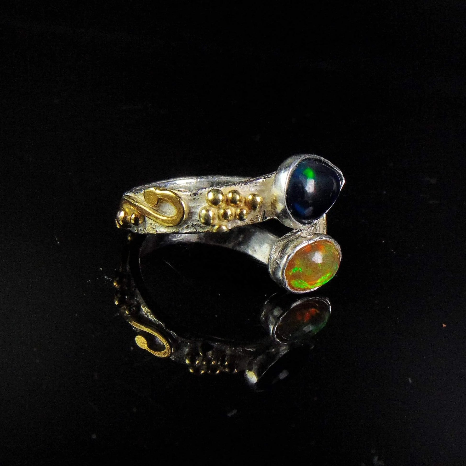 Opalowy Wąż z Niebieskim Opalem - EPIR Art Jewellery&Gemstone
