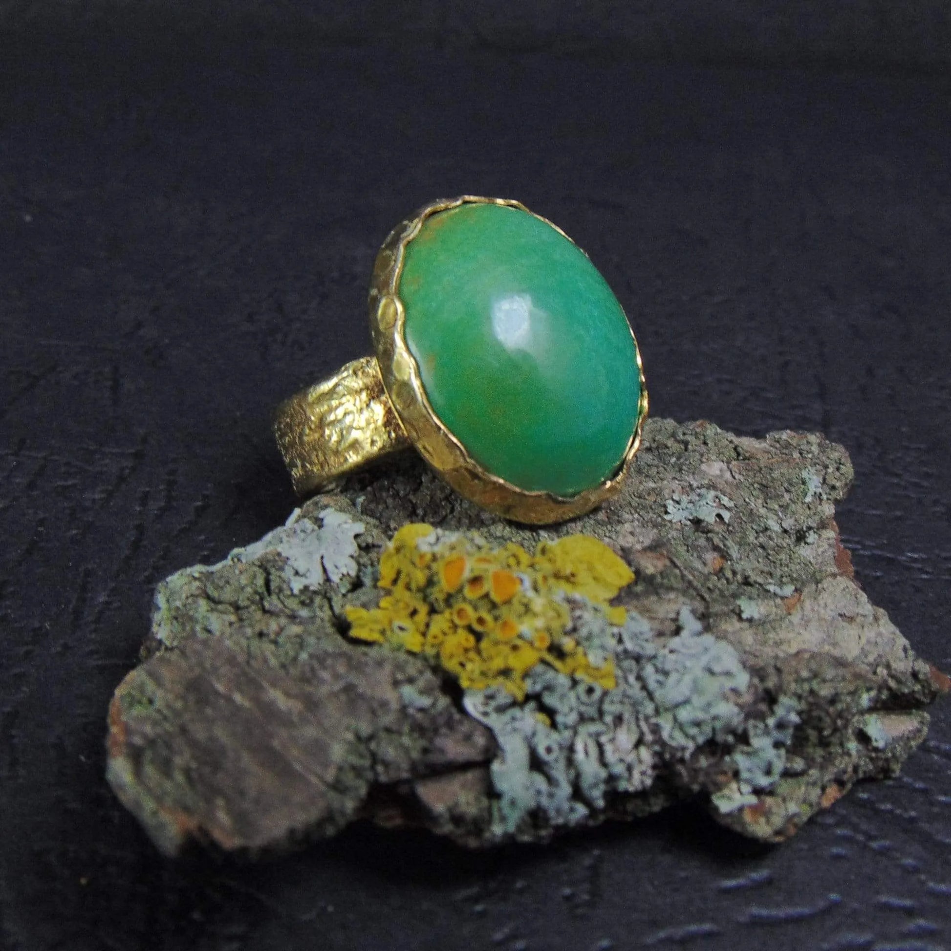 Pierścień z zielonym turkusem - EPIR Art Jewellery&Gemstone