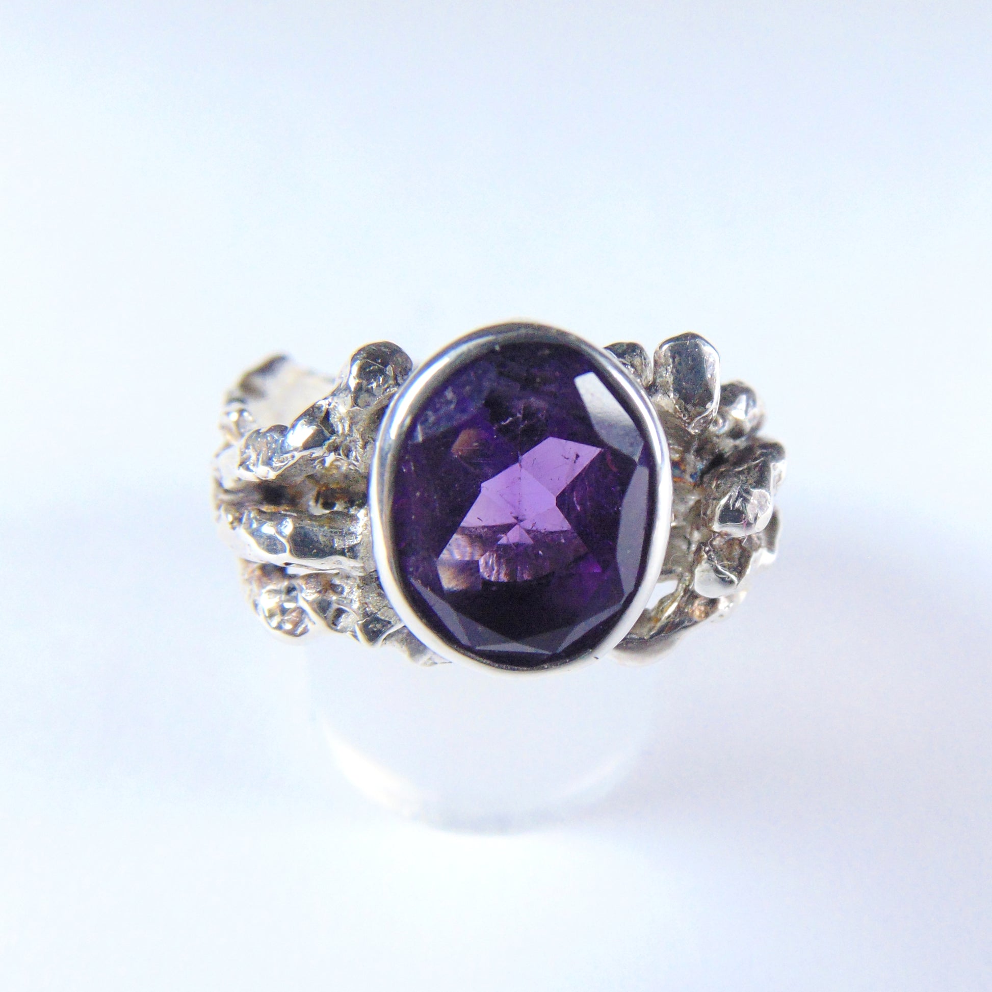 Pierścionek "Gałązki" z ametystem - EPIR Art Jewellery&Gemstone