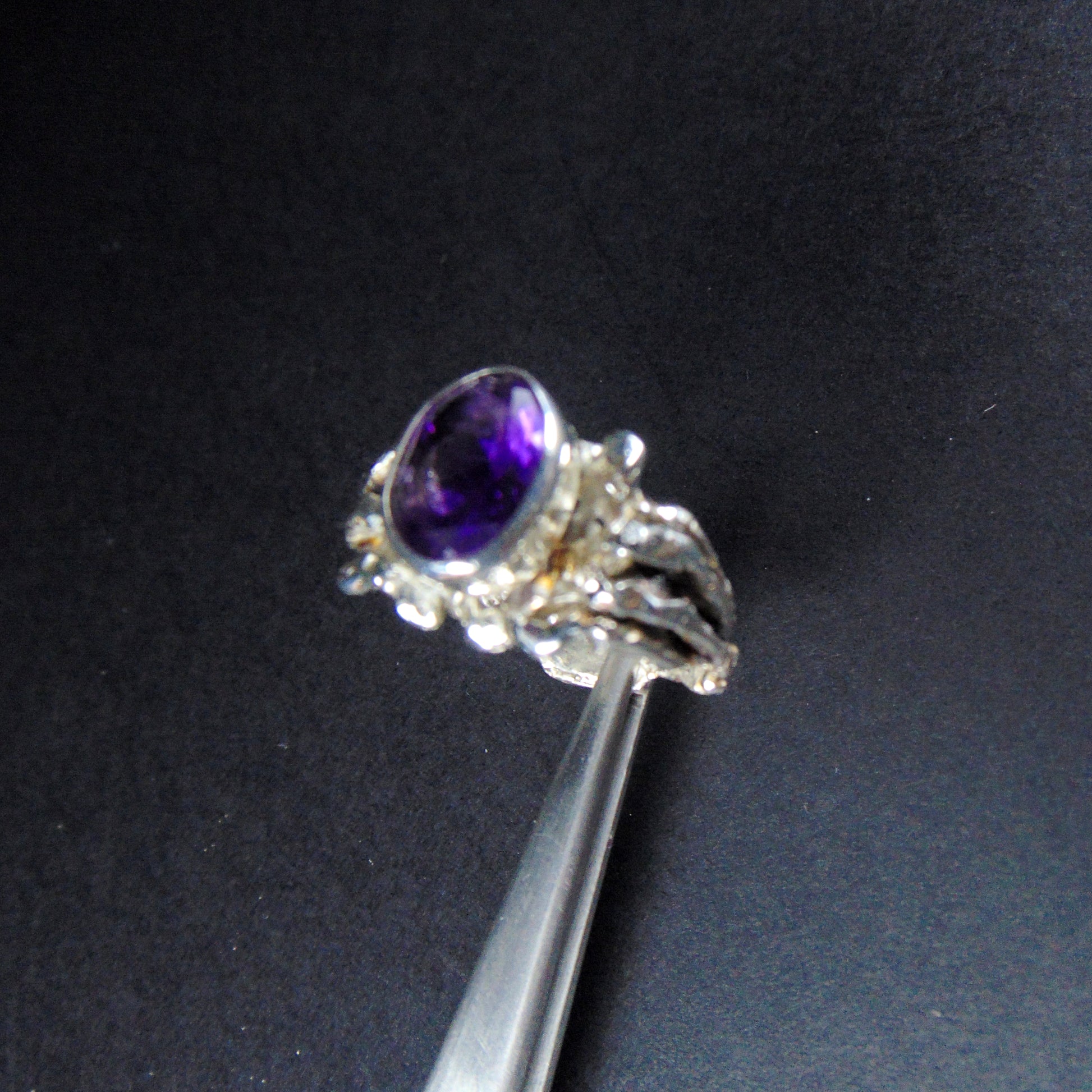 Pierścionek "Gałązki" z ametystem - EPIR Art Jewellery&Gemstone