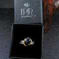Pierścionek pozłacany z szafirem gwiaździstym - EPIR Art Jewellery&Gemstone