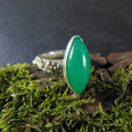 Pierścionek secesyjny z chryzoprazem - EPIR Art Jewellery&Gemstone