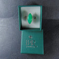 Pierścionek secesyjny z chryzoprazem - EPIR Art Jewellery&Gemstone