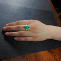 Pierścionek secesyjny z chryzoprazem - EPIR Art Jewellery&Gemstone