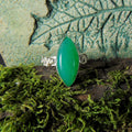 Pierścionek secesyjny z chryzoprazem - EPIR Art Jewellery&Gemstone