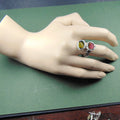 Pierścionek secesyjny z dwoma turmalinami - EPIR Art Jewellery&Gemstone