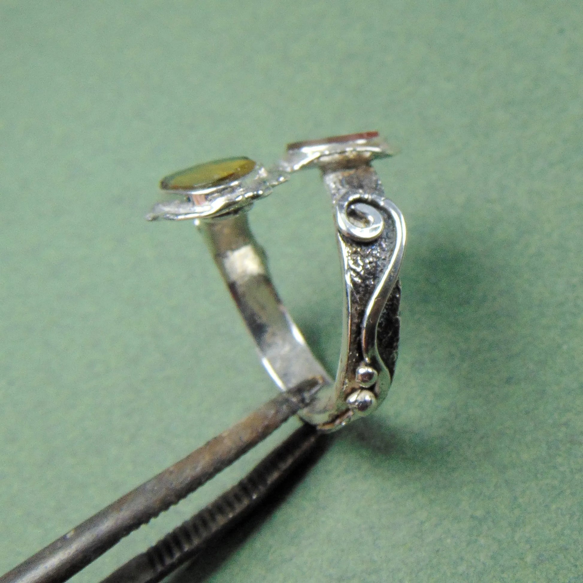 Pierścionek secesyjny z dwoma turmalinami - EPIR Art Jewellery&Gemstone