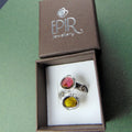 Pierścionek secesyjny z dwoma turmalinami - EPIR Art Jewellery&Gemstone